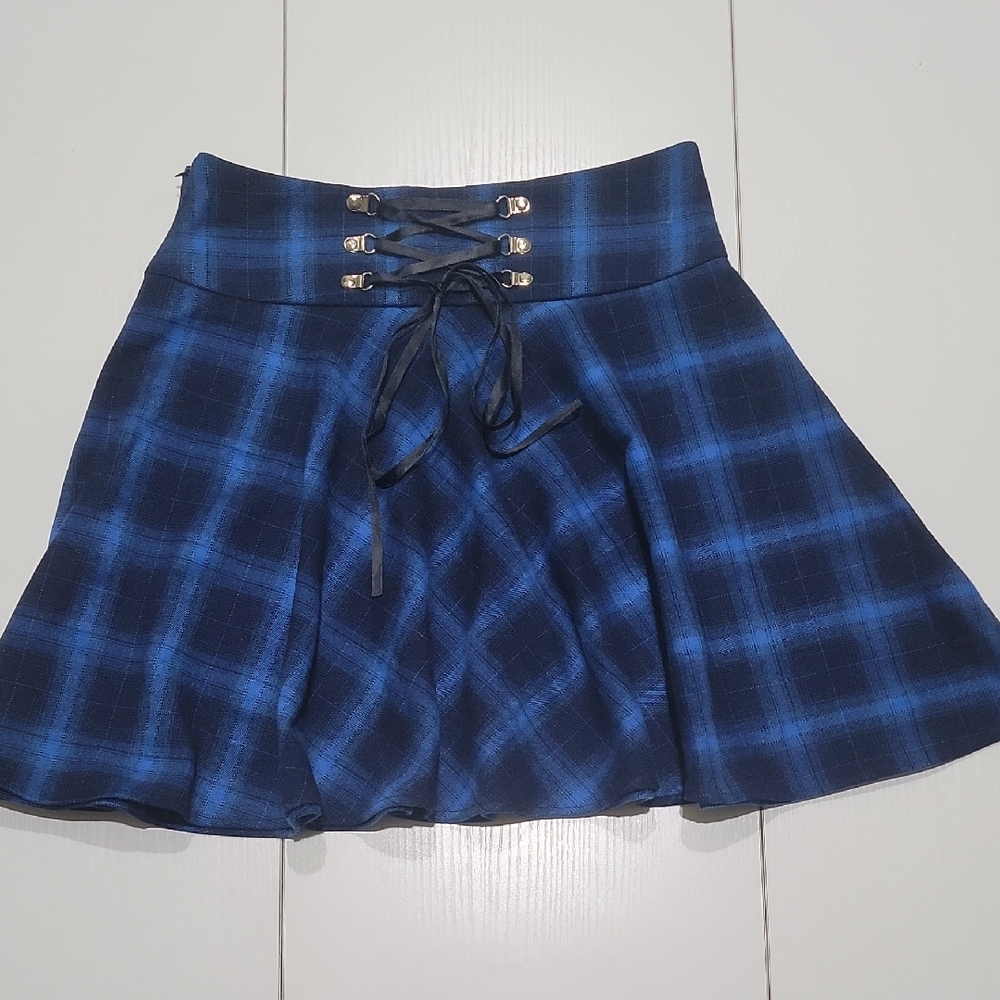 Blue Plaid Women's Skirt